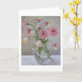 Carte "Pink Bouquet" (Fleur jaune)