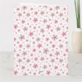 CARTE PINK BOW & ARCH FALL PUMPKIN FLOWERS BIRTHDAY (Dos)