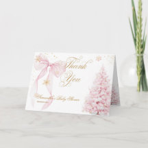 Pink Bow Cold Outside Baby Girl Douche Merci