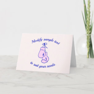 Carte Pink Boxing Gloves  Card