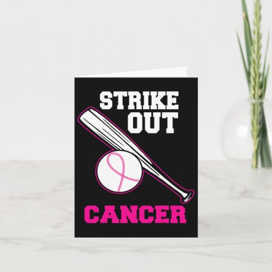 Carte Pink Bysebyll Strike Out Cool Cancer du sein (Devant)