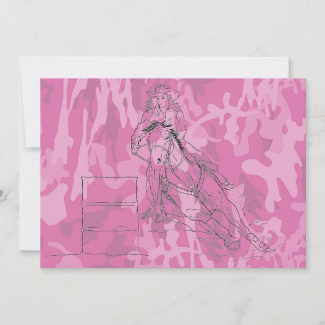 Carte Pink Camo Barrel Racer (Devant)
