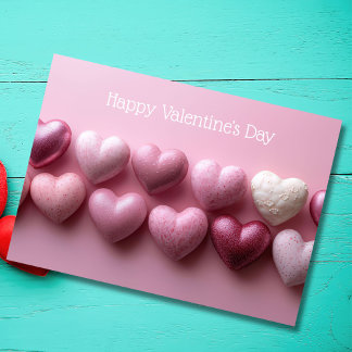Carte Pink Candy Hearts Valentine`s Day Card 