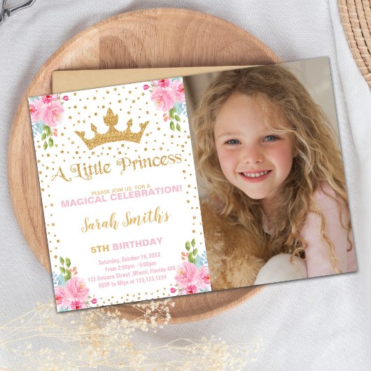 Carte Pink Castle Editable Party