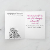 Carte Pink Cheetah Mom + Cube Tante Fête des mères (Intérieur)