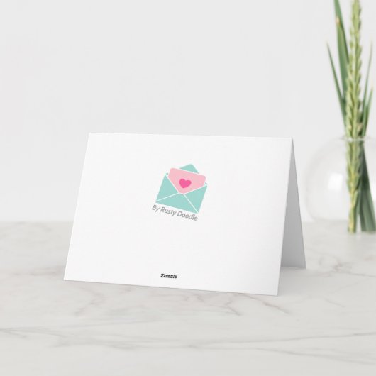 Carte Pink Chevron, Appréciation de l'enseignant pomme (Dos)