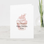 Carte Pink Chic Cupcake Anniversaire (Devant)