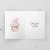 Carte Pink Chic Cupcake Anniversaire (Intérieur)
