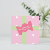 Carte Pink Christmas Present Family  (Debout devant)