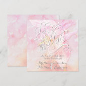 CARTE PINK COLUMBINE FLEURS D'EAU COULEUR D'EAU SPLASH B (Devant / Derrière)