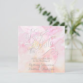 CARTE PINK COLUMBINE FLEURS D'EAU COULEUR D'EAU SPLASH B (Debout devant)