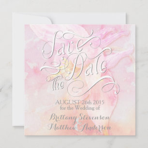 CARTE PINK COLUMBINE FLEURS D'EAU COULEUR D'EAU SPLASH B