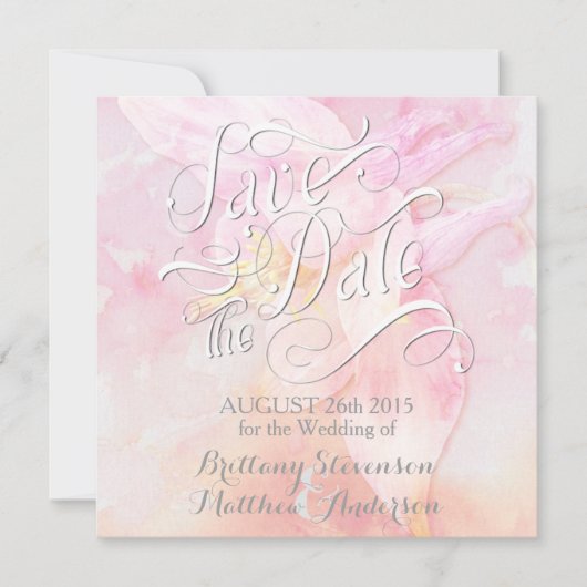 CARTE PINK COLUMBINE FLEURS D'EAU COULEUR D'EAU SPLASH B (Devant)