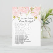 Carte Pink Connais-tu bien la mariée ? (Debout devant)