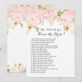 Carte Pink Connais-tu bien la mariée ? (Devant / Derrière)