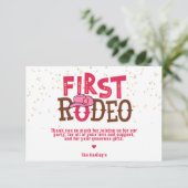 Carte Pink Cowgirl 1er Rodeo Merci (Debout devant)