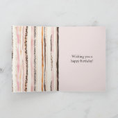 Carte Pink Cream Hearts Leopard Animal Cake Birthday (Intérieur)