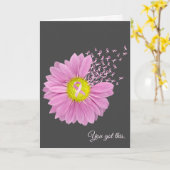 Carte Pink Daisy et Ribbon Thing of You (Fleur jaune)