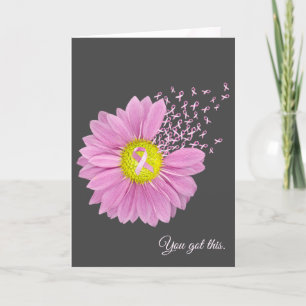 Carte Pink Daisy et Ribbon Thing of You