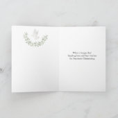 Carte Pink Fairy Floral Cross on Your Christening Day (Intérieur)