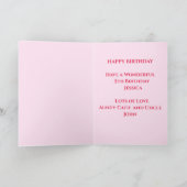 Carte Pink Fairy Special Niece 5e anniversaire (Intérieur)