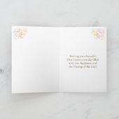 Carte Pink First Holy Communion Chalice Candle (Intérieur)