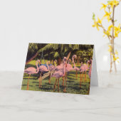 Carte Pink Flamingos in Florida (Fleur jaune)