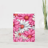 Carte Pink Floral encourage à 21 Joyeux 21ème anniversai (Dos)