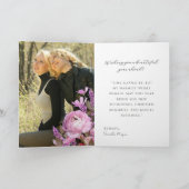 Carte Pink Floral Gold Clock Belated Birthday Card (Intérieur)