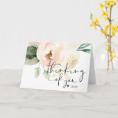 Carte Pink Floral Penser de vous Encouragement (Fleur jaune)