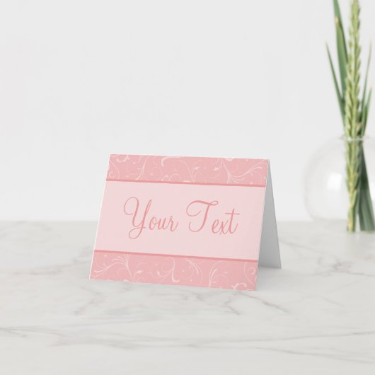 Carte Pink Flourgeable Personnalisable (Devant)