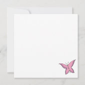 Carte Pink Fluttering Butterfly Valentine (Dos)