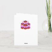 Carte Pink Gateaux éditable Anniversaire (Dos)