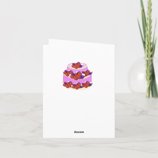 Carte Pink Gateaux éditable Anniversaire (Dos)