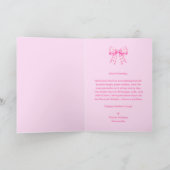 Carte Pink Gingham Bow Photo Mother's Day Card (Intérieur)