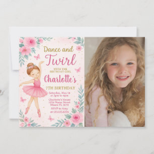 Carte Pink & Gold Dance Party pour filles