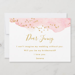 Carte Pink Gold Serez-Vous Ma Femme D'Accueil