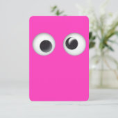 Carte Pink Googly Eyes Saint Valentin (Debout devant)