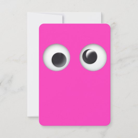 Carte Pink Googly Eyes Saint Valentin (Devant)