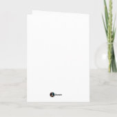 Carte Pink & green Christmas trees with snowflakes (Dos)