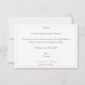 Carte Pink & Grey Be My Flower Girl Card (Dos)