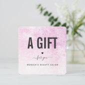 Carte Pink Grunge Moderne tendance Salon de Beauté Maqui (Debout devant)