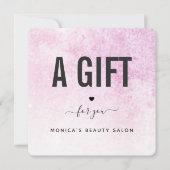 Carte Pink Grunge Moderne tendance Salon de Beauté Maqui (Devant)