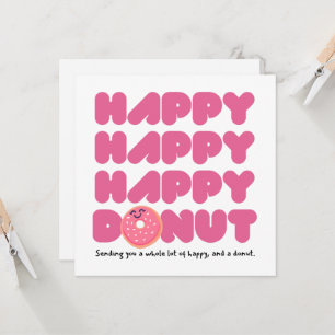 Carte Pink HAPPY HAPPY Donut
