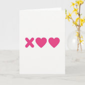 Carte Pink Heart Pattern Love Card (Fleur jaune)