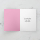 Carte Pink Hearts Dog Love (Intérieur)