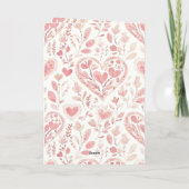 Carte Pink Hearts Valentine's Day Love   (Dos)