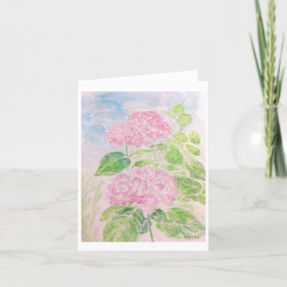 Carte Pink hydrangea