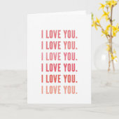 Carte Pink I Love You Message Card (Fleur jaune)