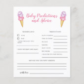 Carte Pink Ice Cream Baby Predictions & Conseils (Devant)